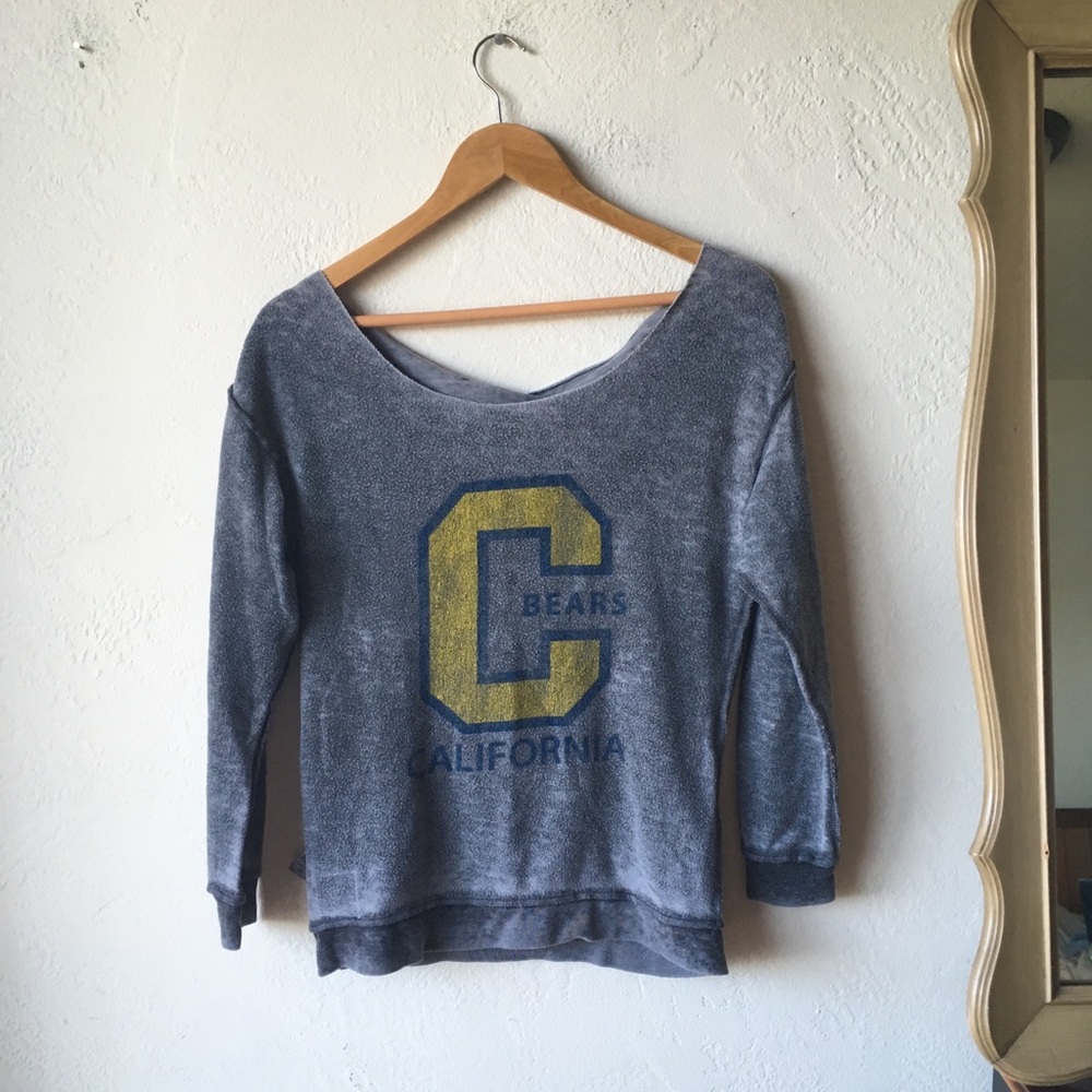 UC Berkeley CAL reversible cutout sweatshirt shirt